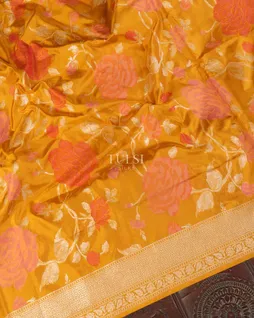 Yellow Banaras Silk Saree T5227005