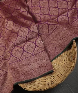 Purple Banaras Silk Saree T5227751