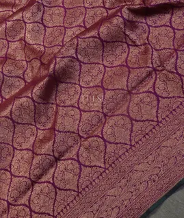 Purple Banaras Silk Saree T5227754