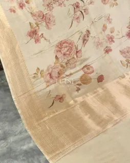 Off-White Banaras Tissue Silk Saree T5159344