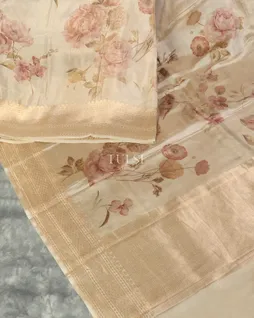 Off-White Banaras Tissue Silk Saree T5159345