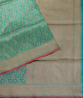 Greenish Blue Banaras Silk Saree T5228512