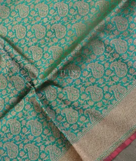 Greenish Blue Banaras Silk Saree T5228514