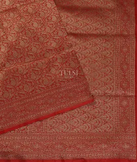 Red Banaras Silk Saree T5227972