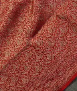 Red Banaras Silk Saree T5227974