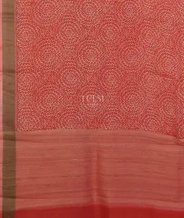 Red Soft Printed Cotton Saree T5185294
