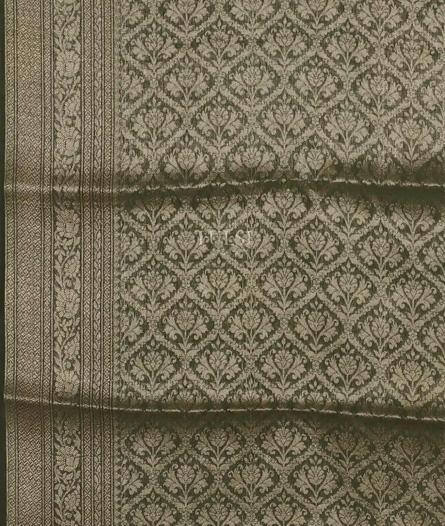 Green Soft Printed Cotton Saree T5150783