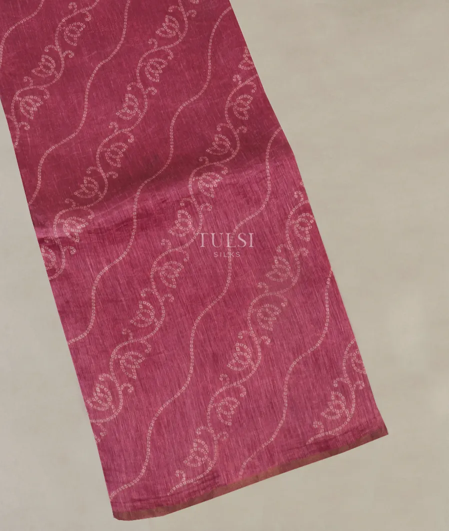 Purple Linen Printed Saree T518384-image