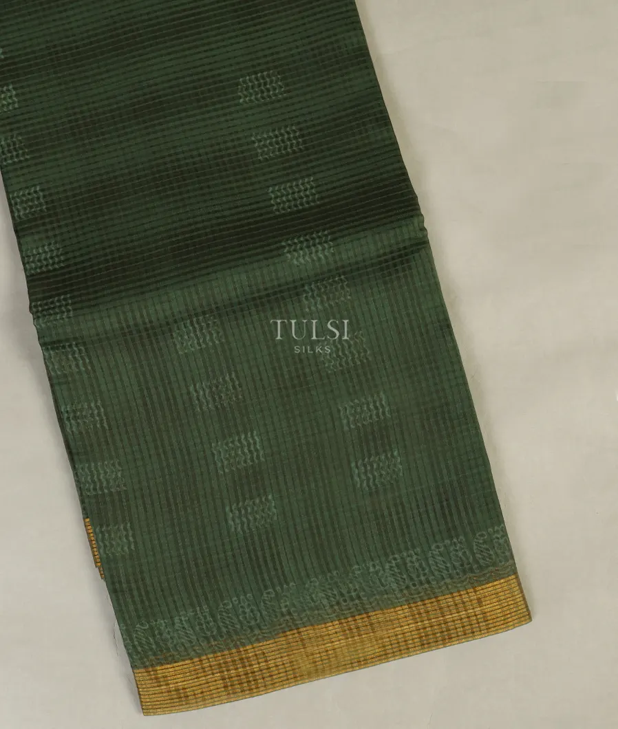Green Soft Printed Cotton Saree T512225-image