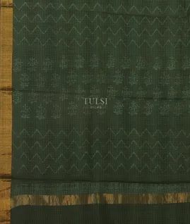 Green Soft Printed Cotton Saree T5122254