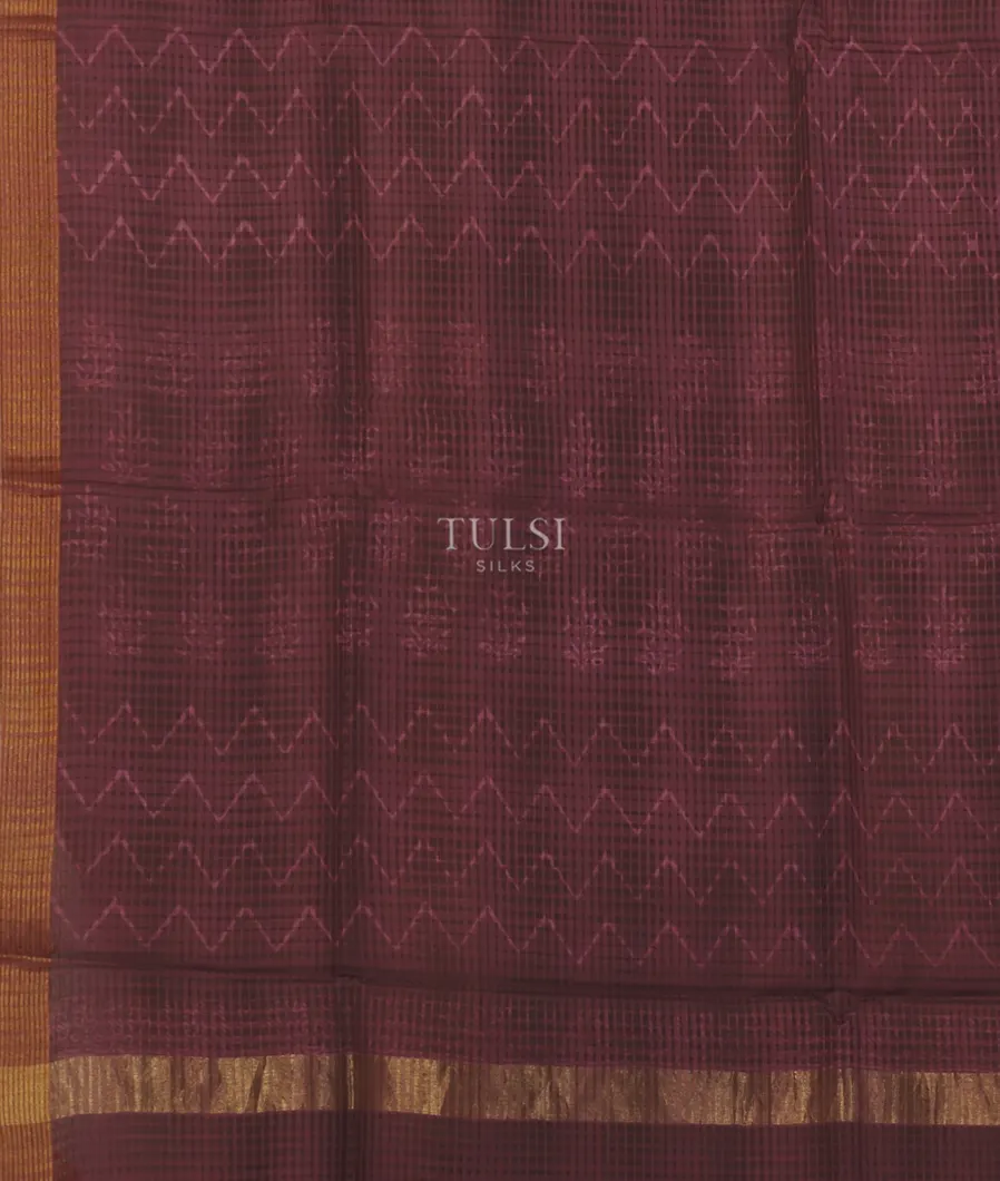 Purple Soft Printed Cotton Saree T5122324