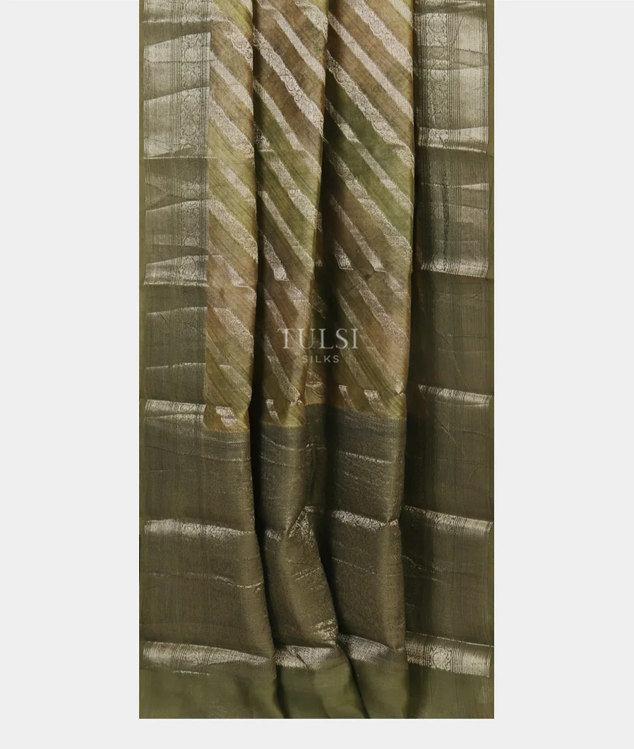 Green Soft Printed Cotton Saree T5150562