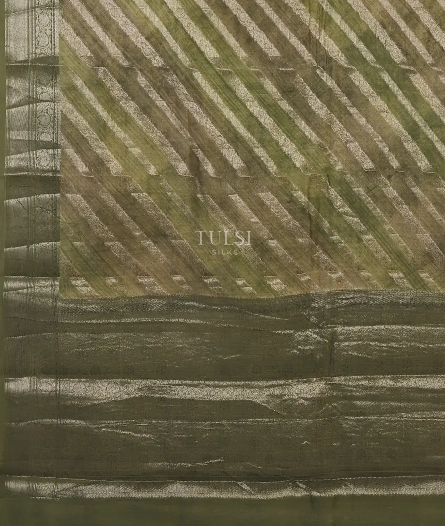 Green Soft Printed Cotton Saree T5150564