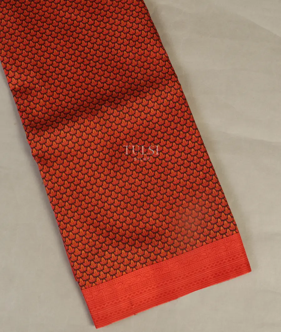 Black Printed Silk Saree T383156-image