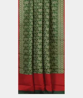 Green Printed Silk Saree T5189032