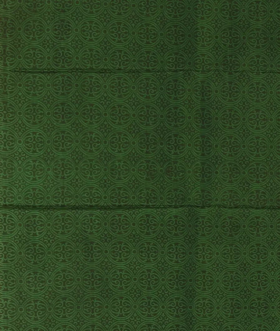 Green Printed Silk Saree T5189033