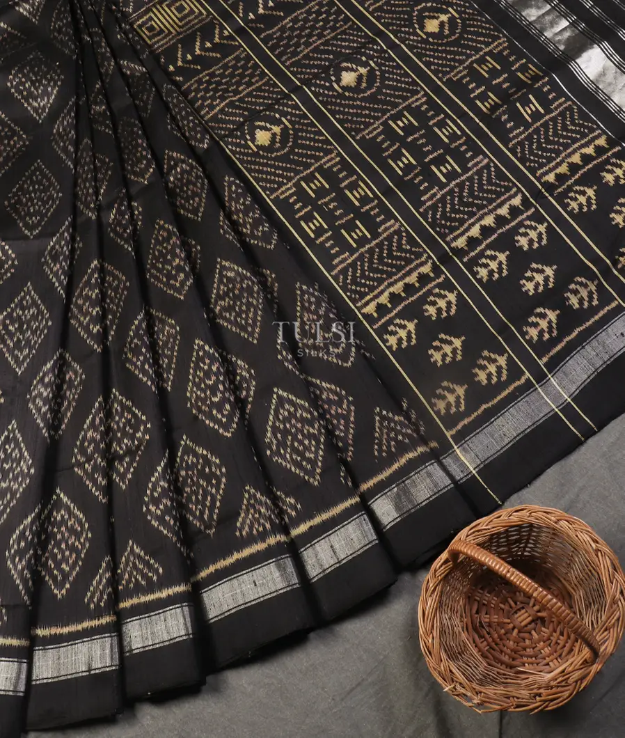 Black Patola Silk Saree T5223982