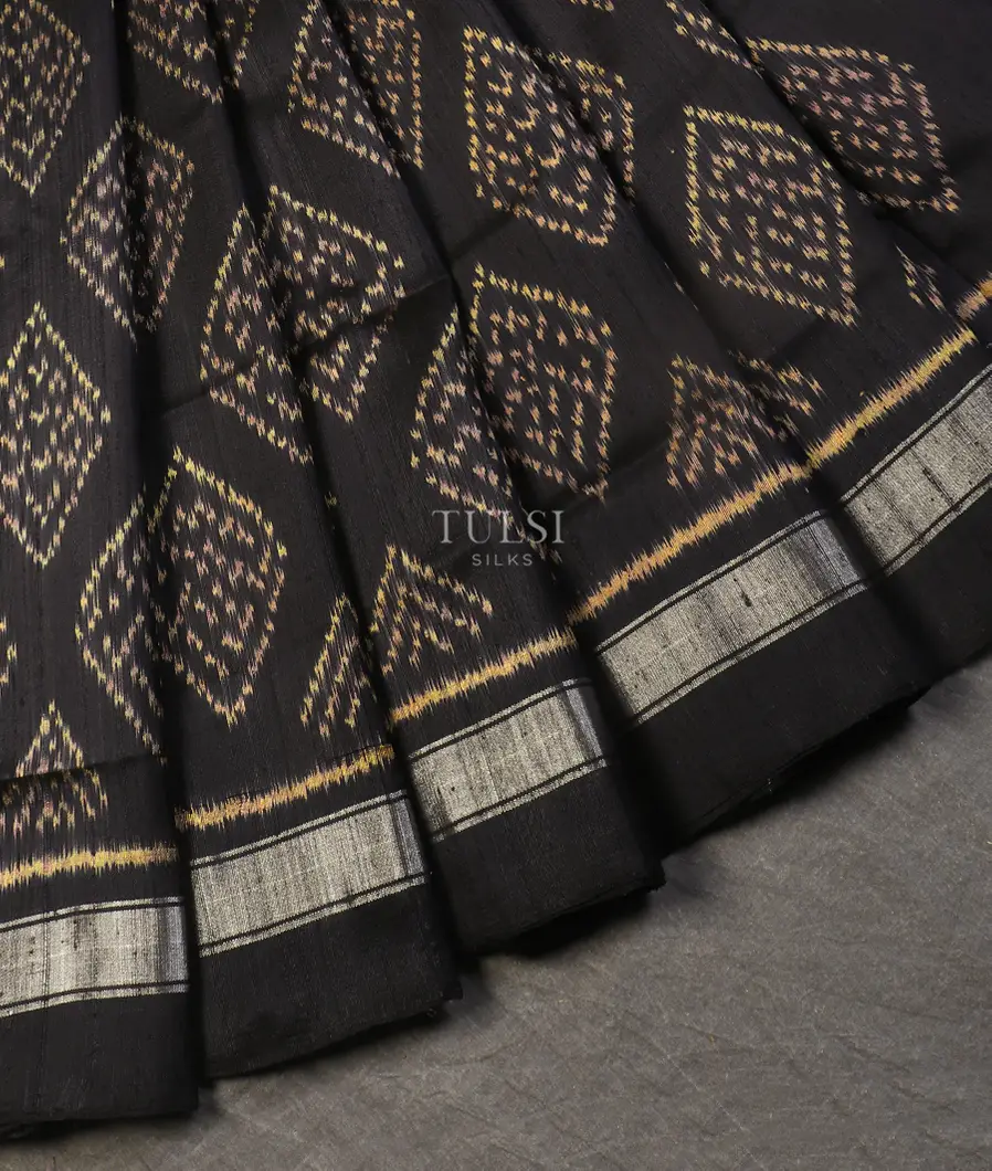 Black Patola Silk Saree T5223985