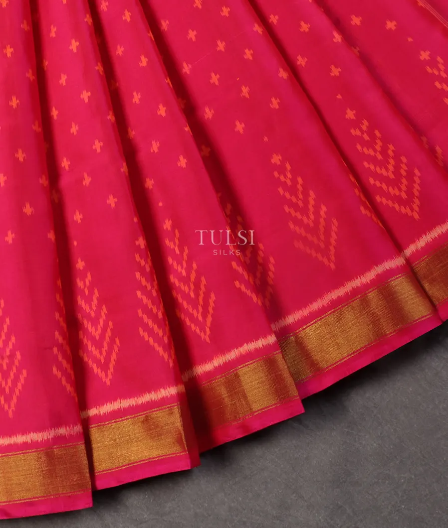 Magenta Patola Silk Saree T5223975
