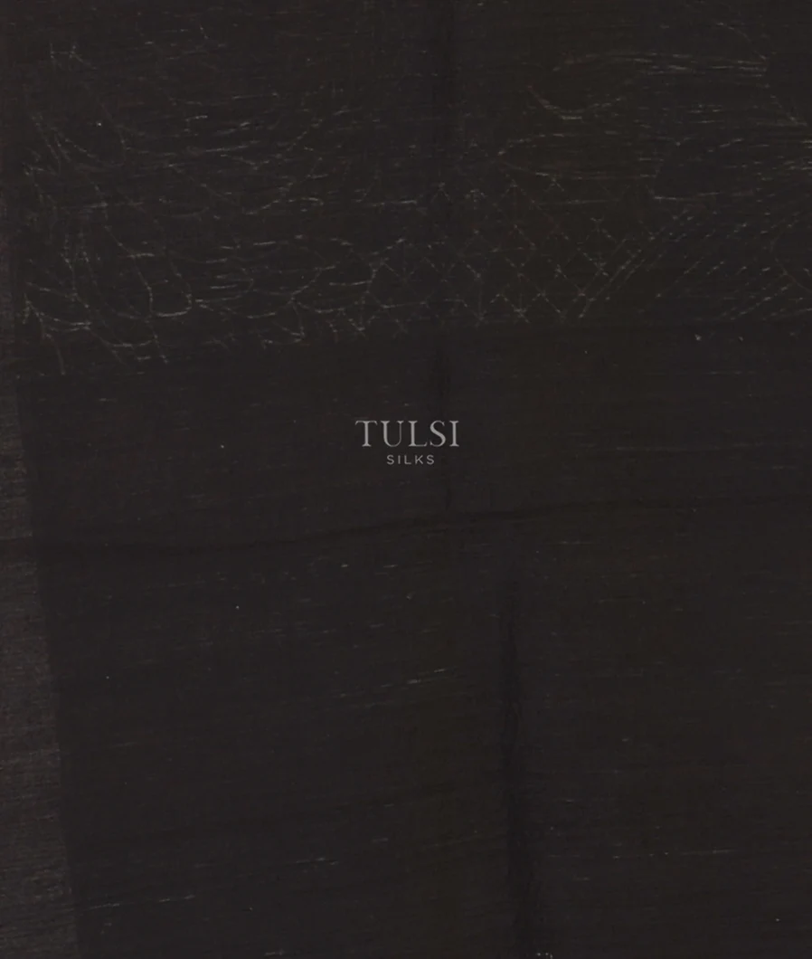 Black Tussar Organza Printed Saree T5101403