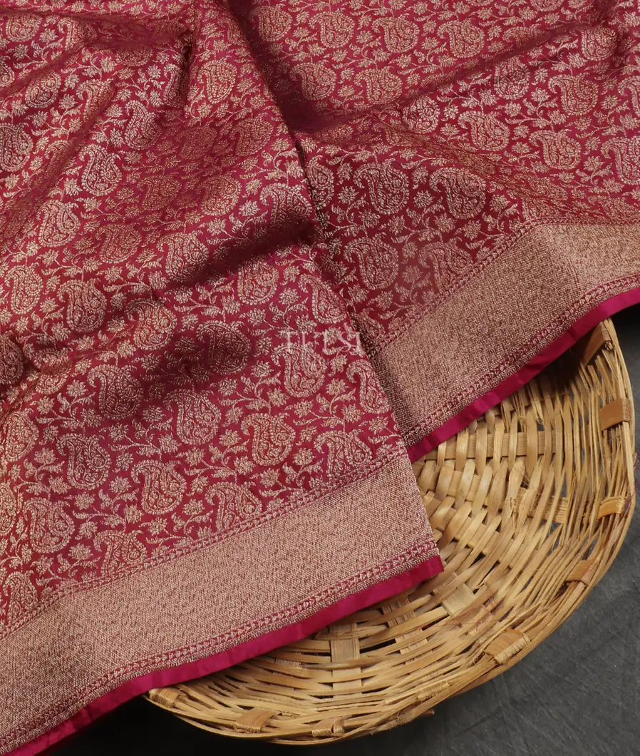 Purple Banaras Silk Saree T522841-image