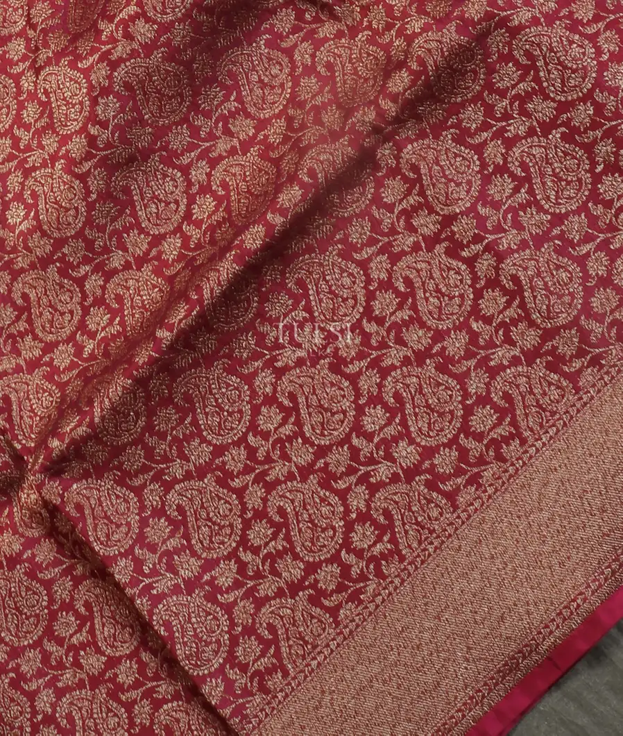 Purple Banaras Silk Saree T5228414