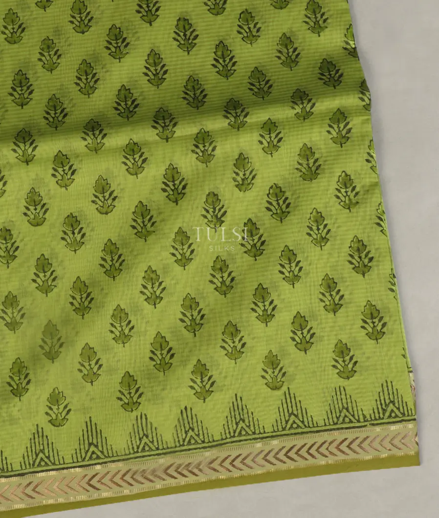 Green Maheshwari Printed Cotton Saree T510446-image