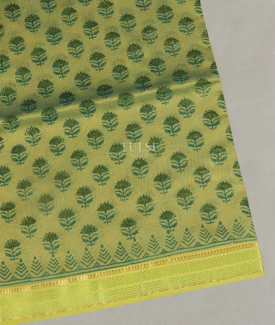 Green Maheshwari Printed Cotton Saree T510458-image
