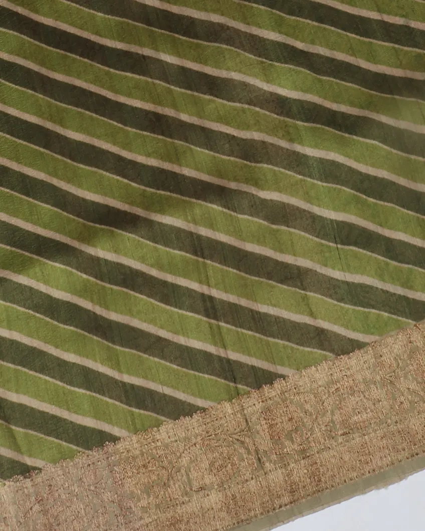 Beige Banaras Tussar Georgette Saree T4161463