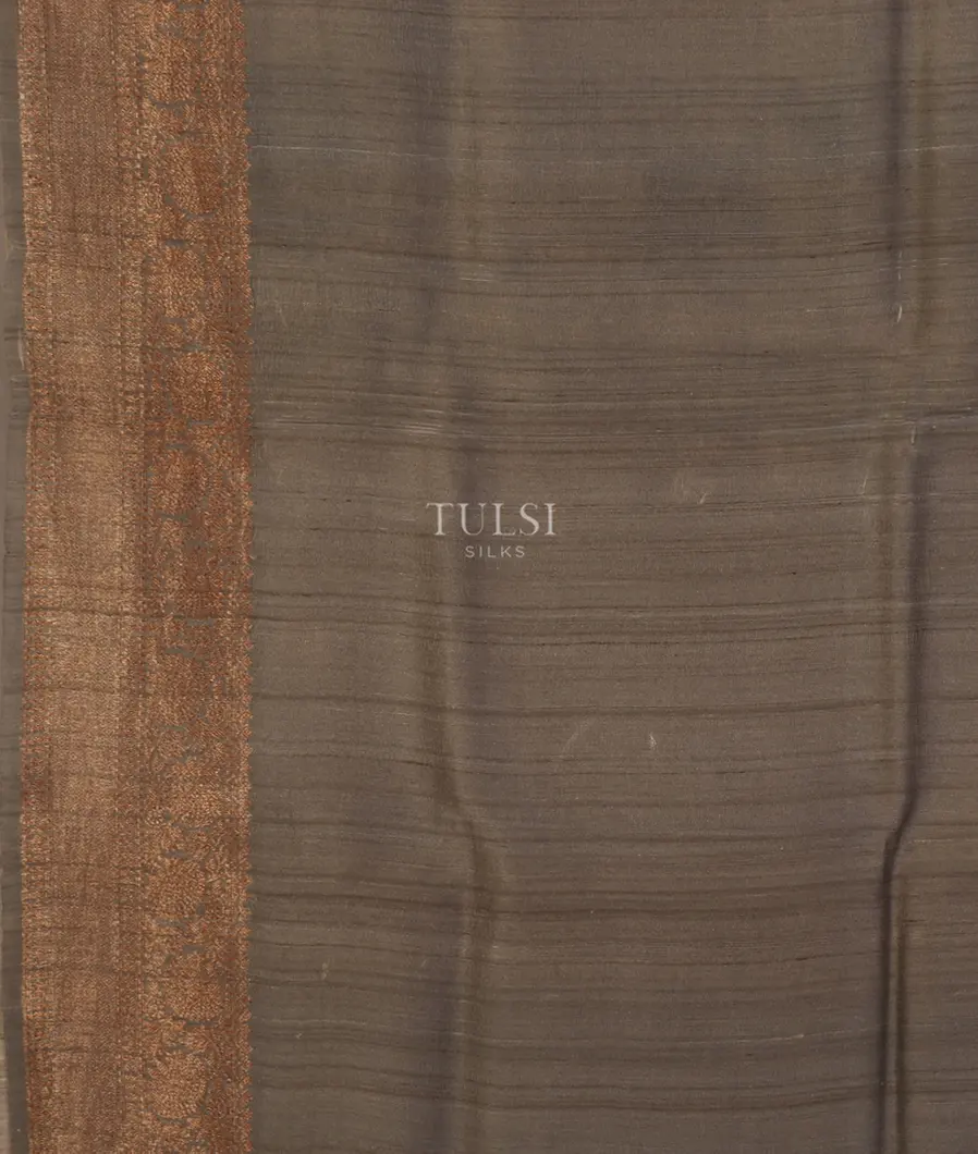 Grey Printed Banaras Tussar Georgette Saree T4546953