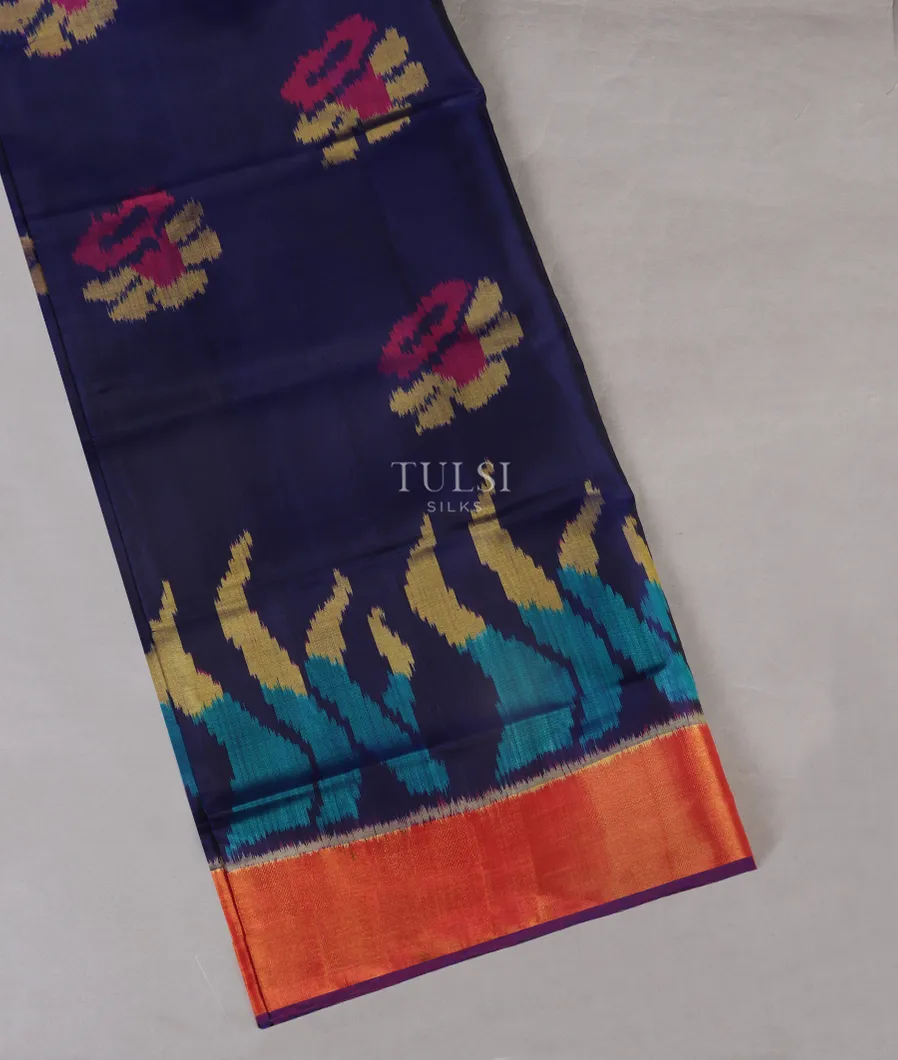 Blue Patola Silk Saree T525228-image