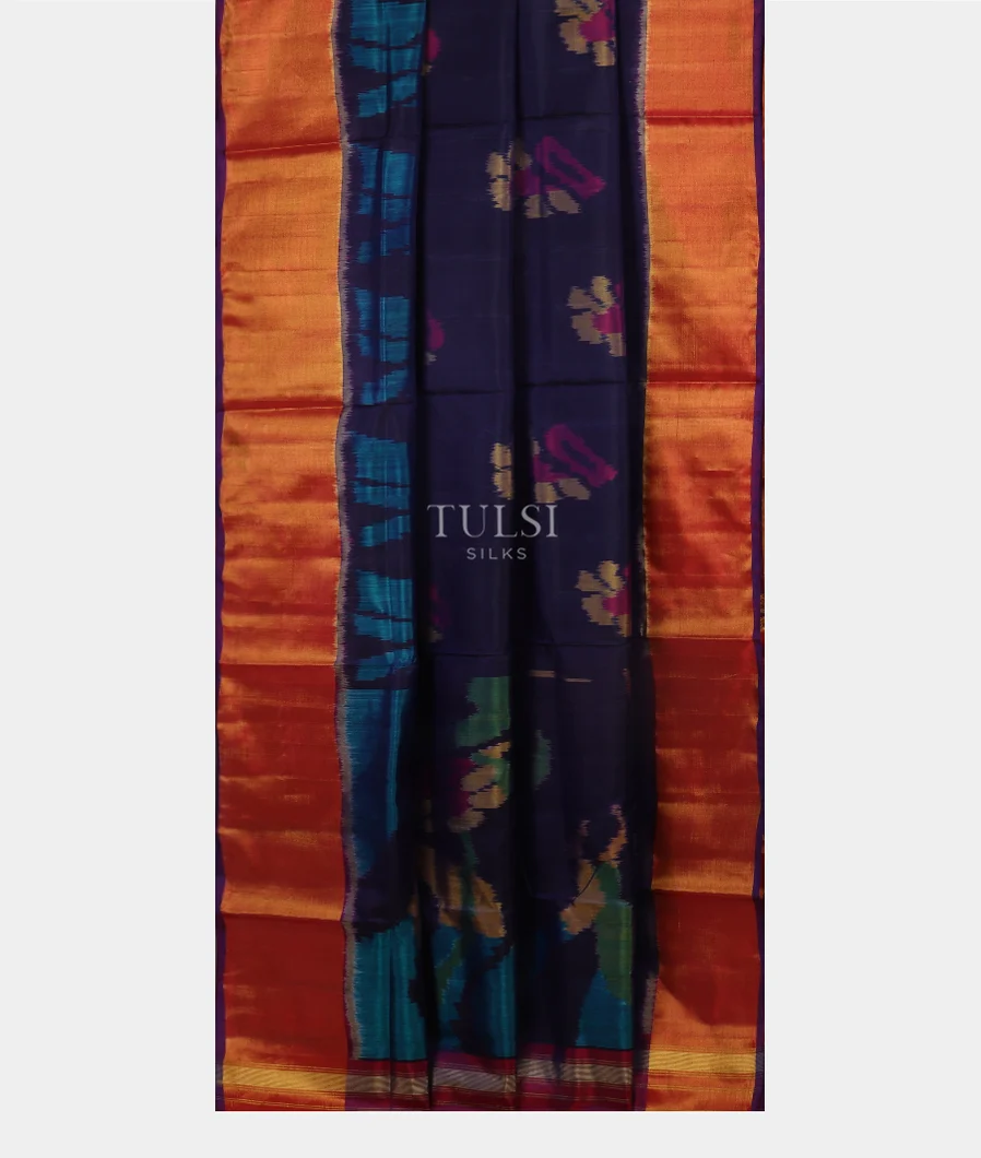 Blue Patola Silk Saree T5252282