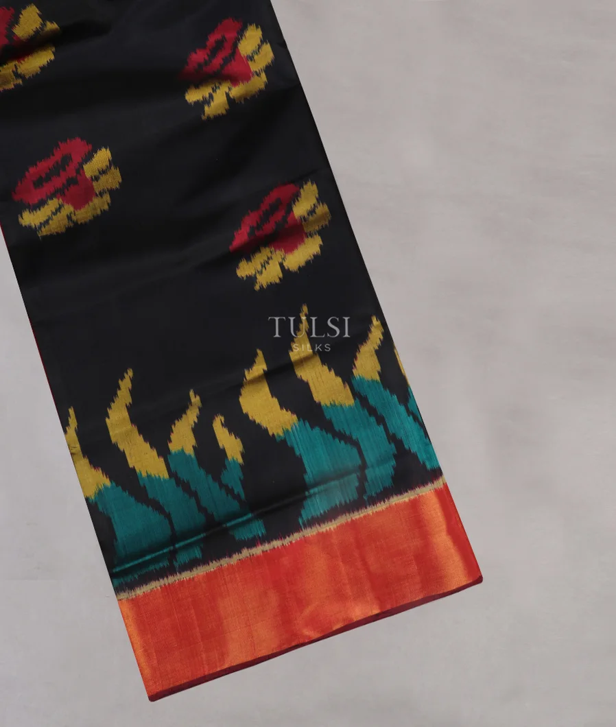Black Patola Silk Saree T525229-image
