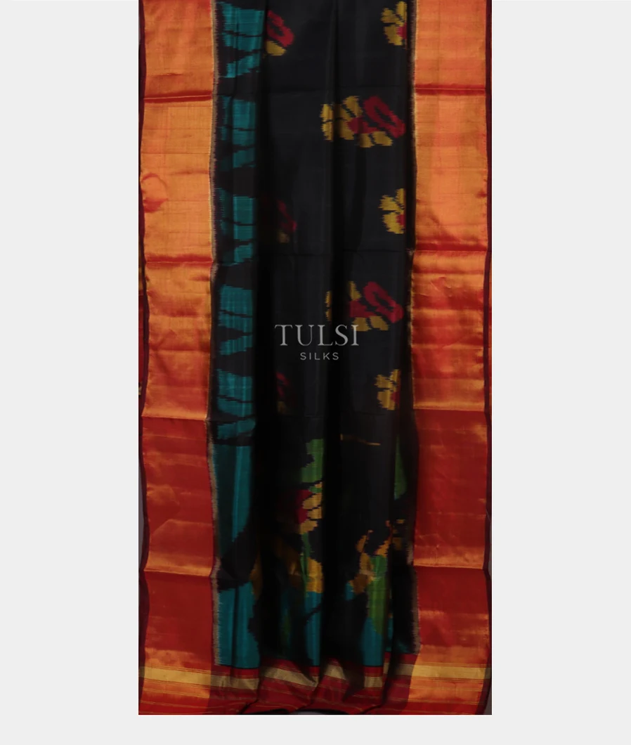 Black Patola Silk Saree T5252292