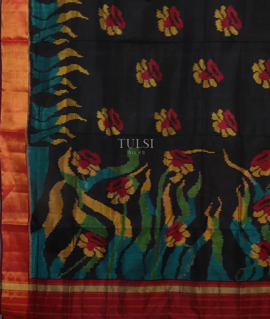 Black Patola Silk Saree T5252294