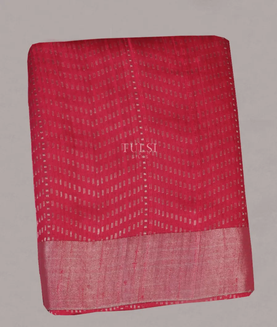 Magenta Woven Raw Silk Saree T520169-image