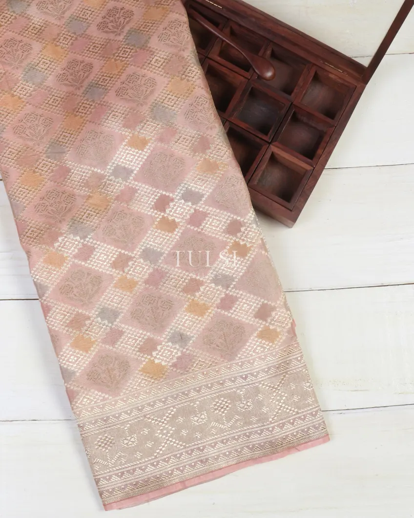 Multicolour Tussar Georgette Saree T523382-image