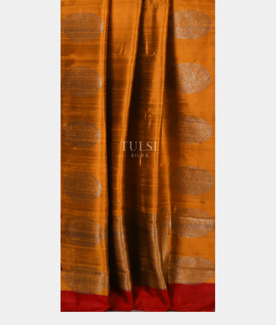 Yellow Banaras Tussar Saree T5210412