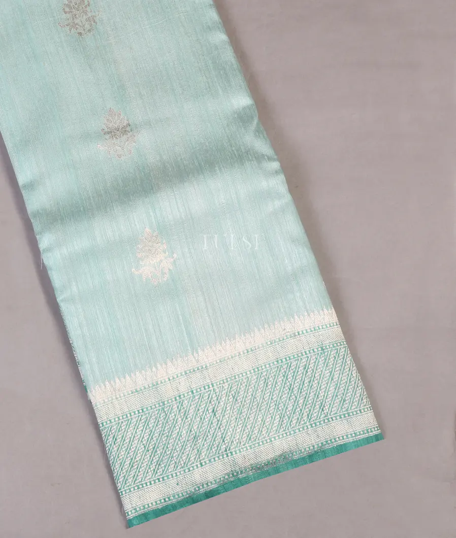 Light Blue Banaras Tussar Saree T522089-image