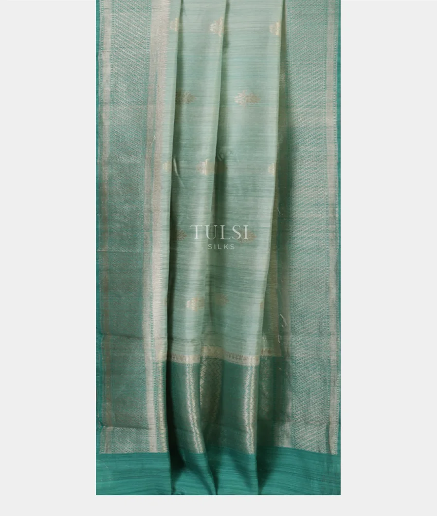 Light Blue Banaras Tussar Saree T5220892