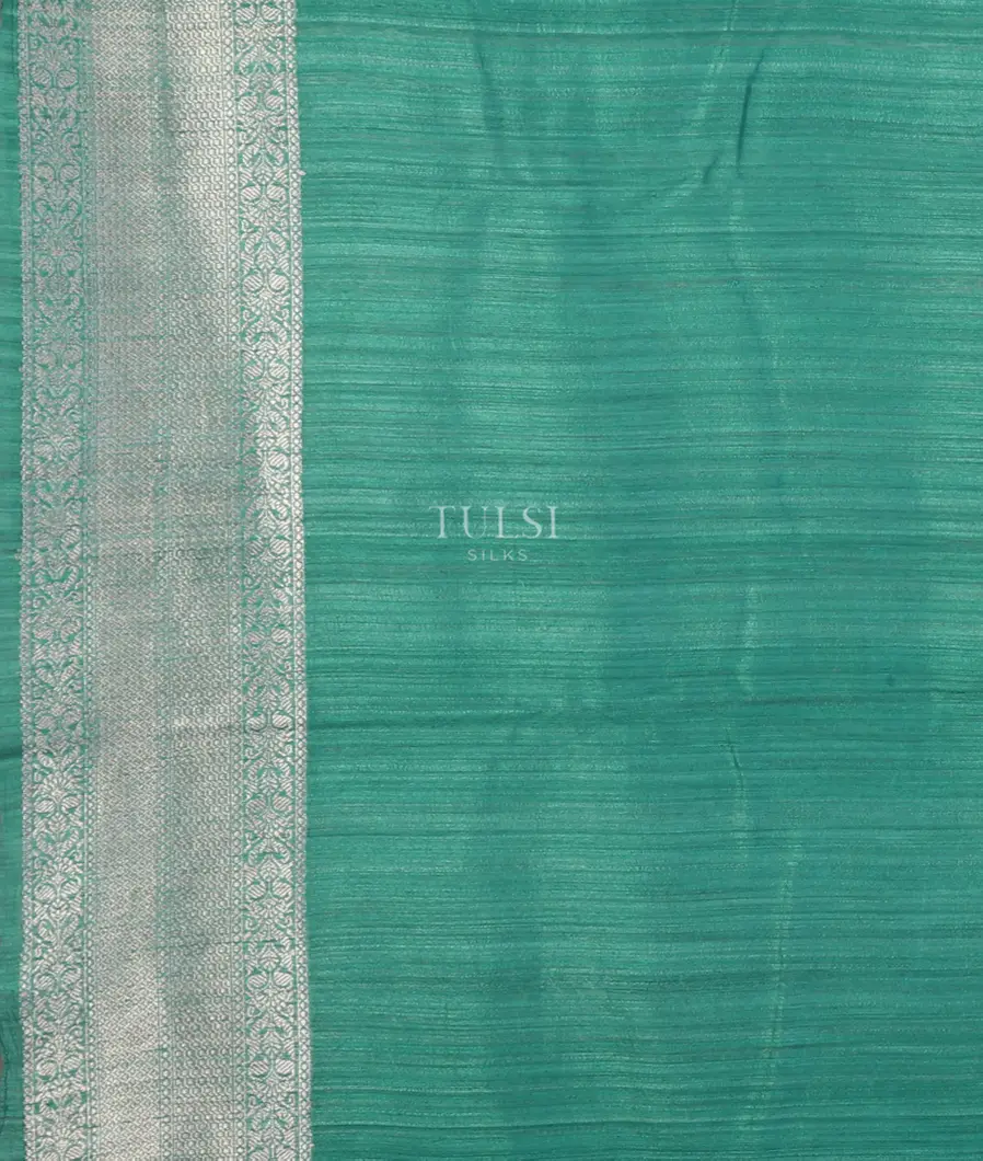 Light Blue Banaras Tussar Saree T5220893