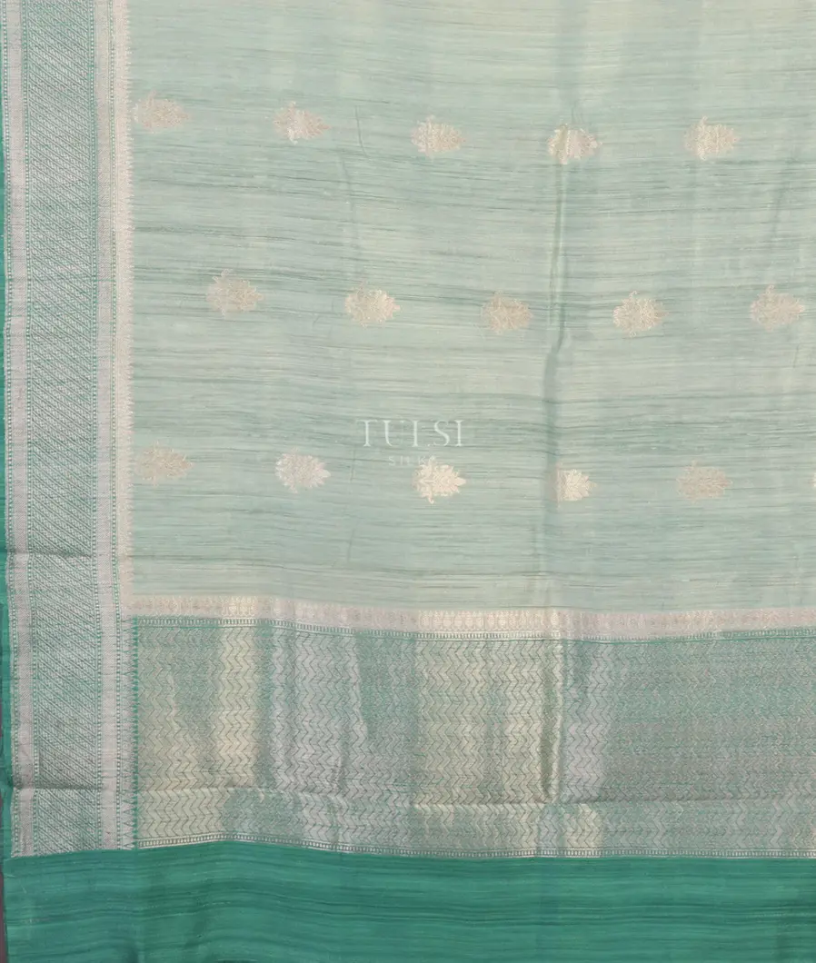 Light Blue Banaras Tussar Saree T5220894