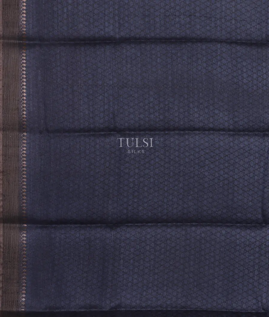 Blue Tussar Printed Saree T5171833