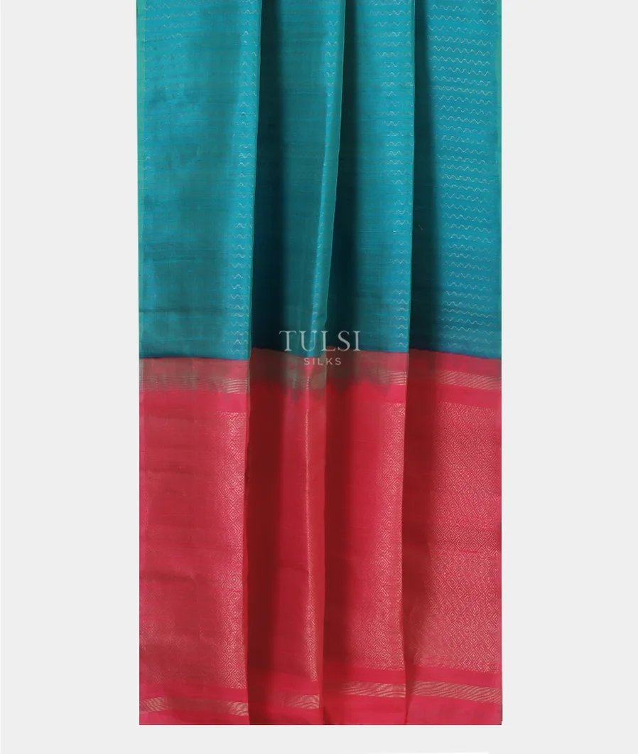 Blue Woven Raw Silk Saree T5201252