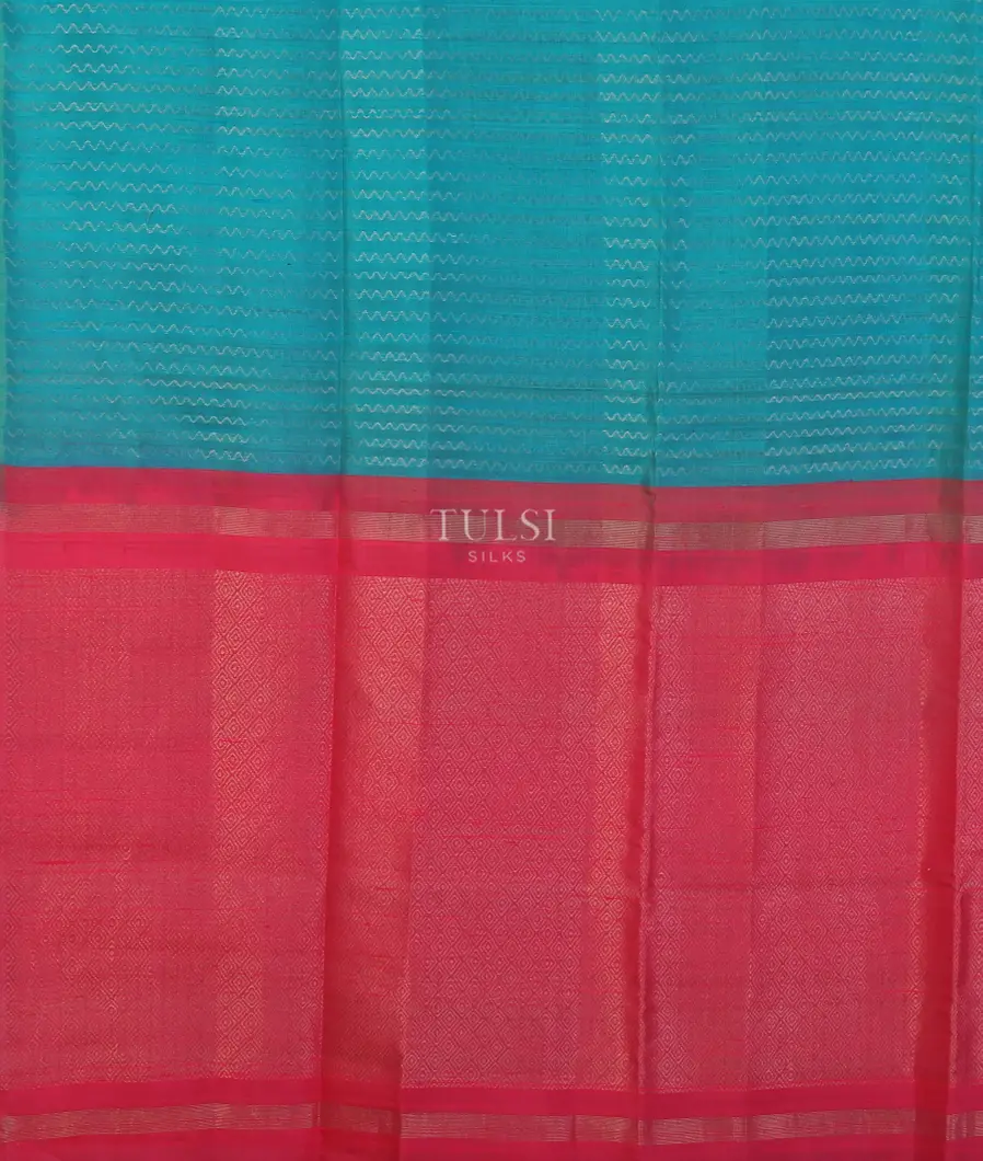 Blue Woven Raw Silk Saree T5201254