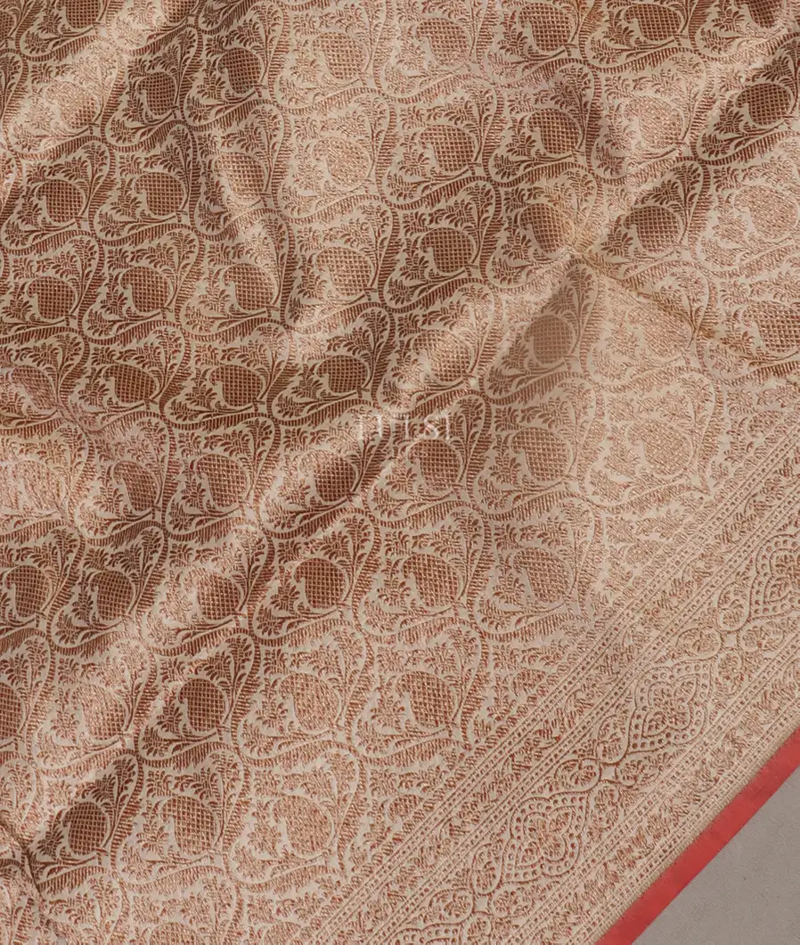 Off - White Banaras Silk Saree T4576224