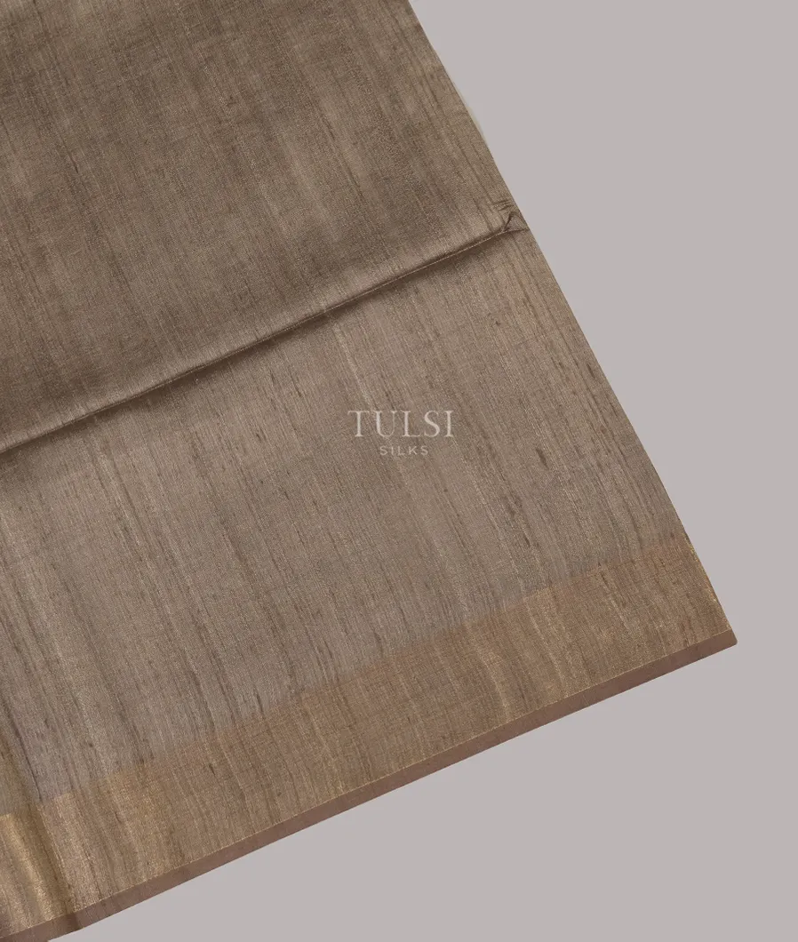 Grey Tussar Printed Saree T525047-image