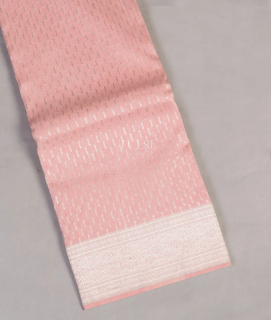 Pink Banaras Linen Saree T523512-image