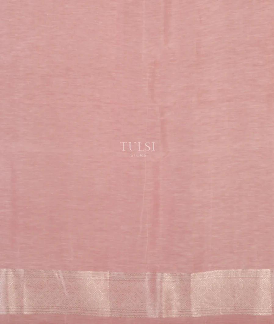 Pink Banaras Linen Saree T5235123