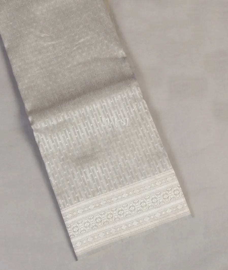 Grey Banaras Linen Saree T523507-image